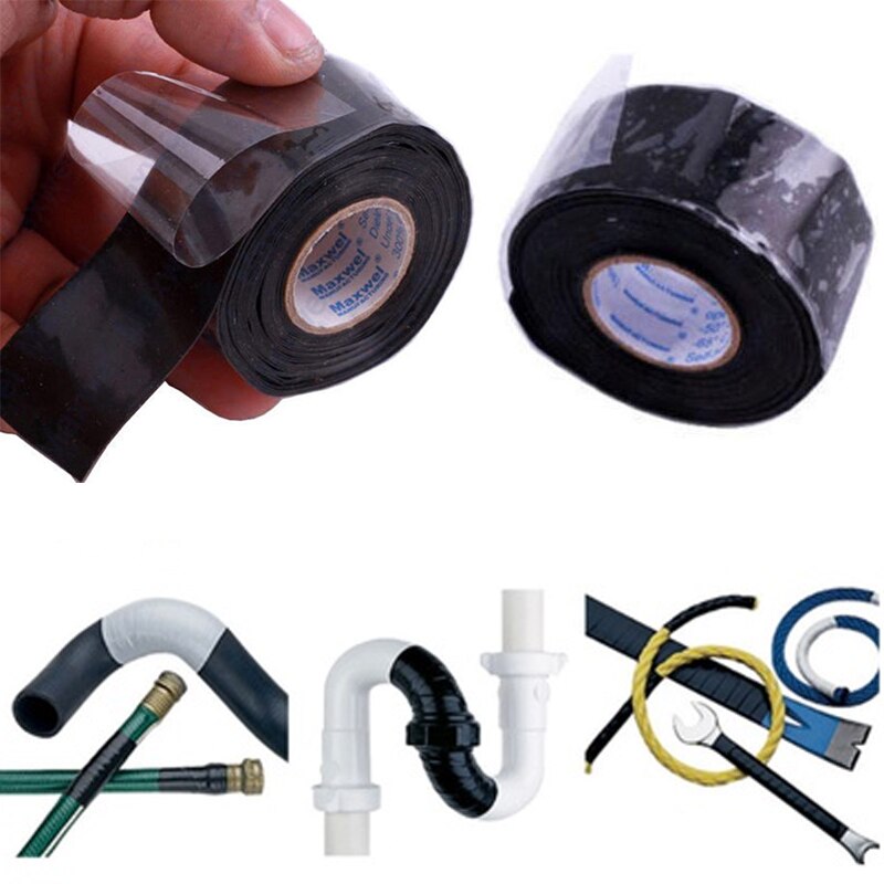 Magic Waterproof Useful Handy Stop Leaking Repair Tape Black Home Gadget