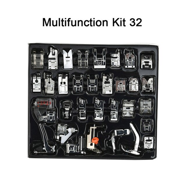 82pcs Sewing Machine Presser Foot Feet for Sewing Machines Feet Kit Set With Box For Brother Singer Sewing Machine Accessories: 32pcs