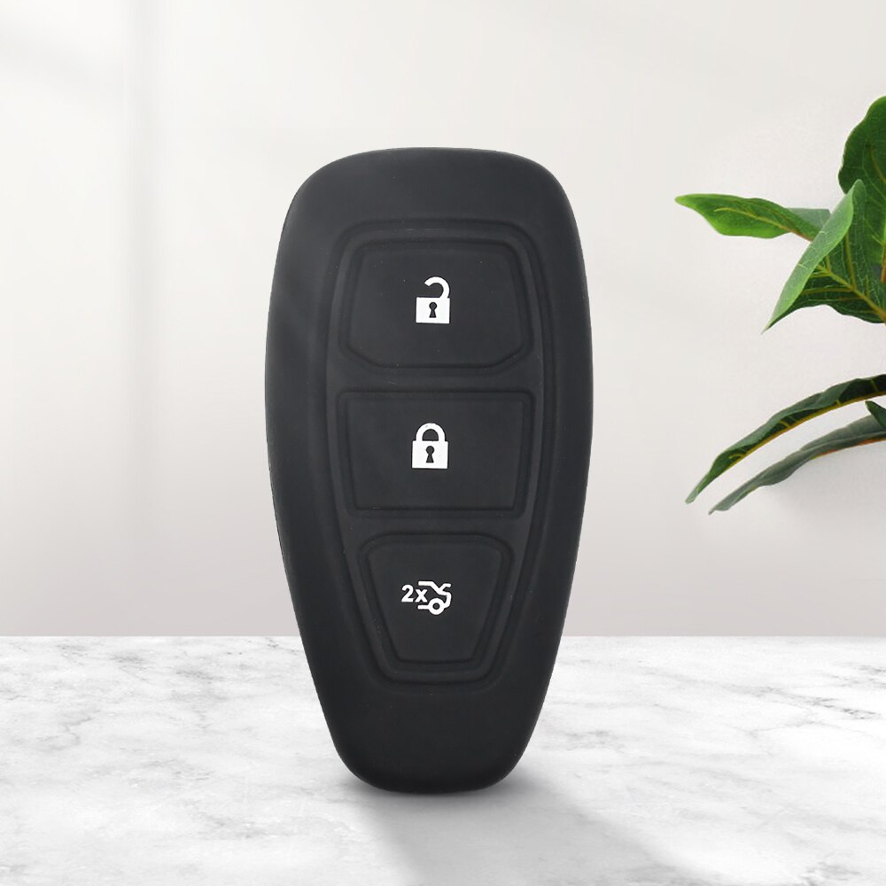 Dandkey 3 Button Silicone Cover Smart Remote Key Case For Ford Fiesta Focus MK3 Mondeo Ecosport Kuga Focus ST Fob Fob Car Style
