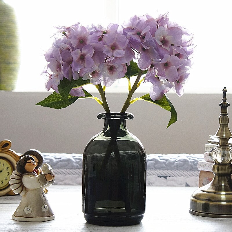 1 bundle Silk Hydrangea bridal bouquet artificial plants vases for home decor scrapbooking wedding needlework Year