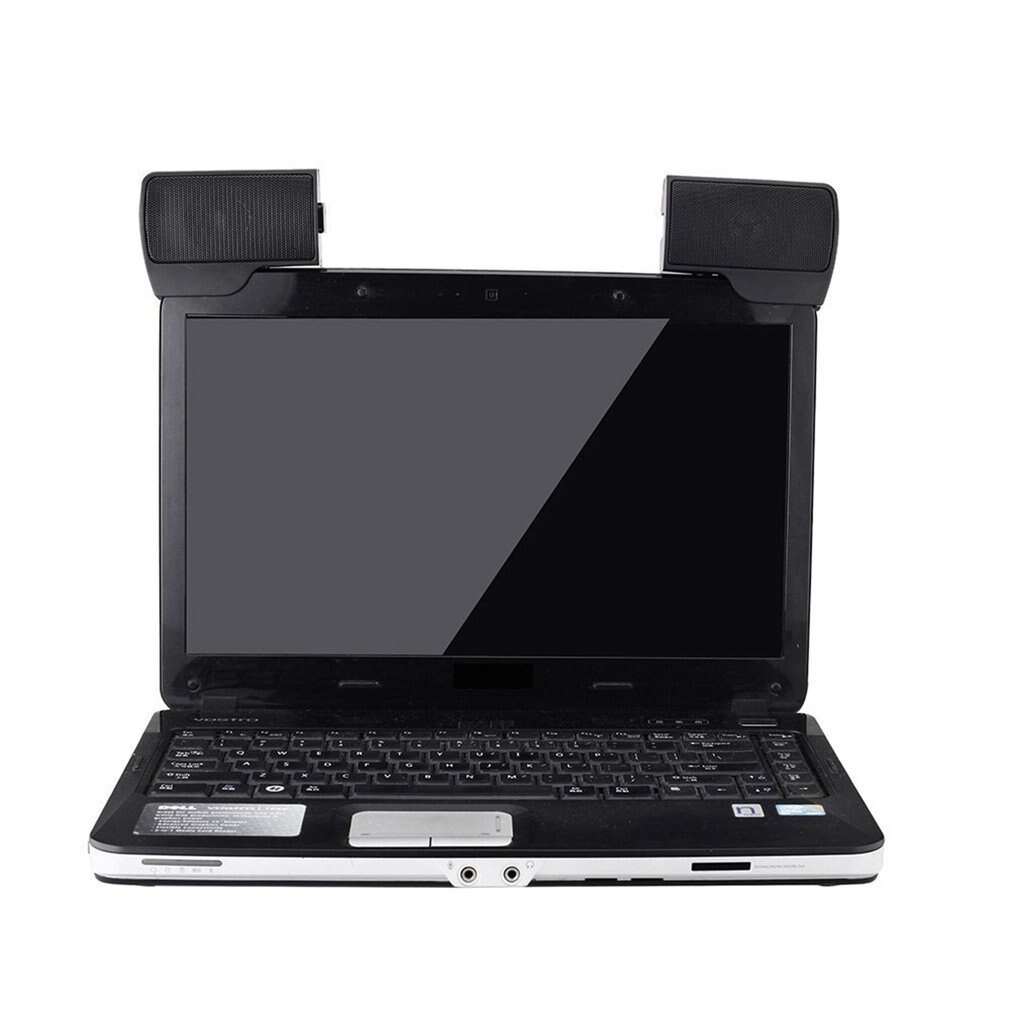 1 paar mini-usb-stereo-lautsprecher mit clip-on-funktion und kabelmanagement-soundbar für laptop,  mp3 , musikplayer und pc (mit clip)