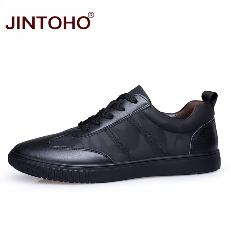 JINTOHO Brand Men Shoes Casual Male Shoes White Leather Sneakers Casual Men Flats Men Shose Chaussure Homme