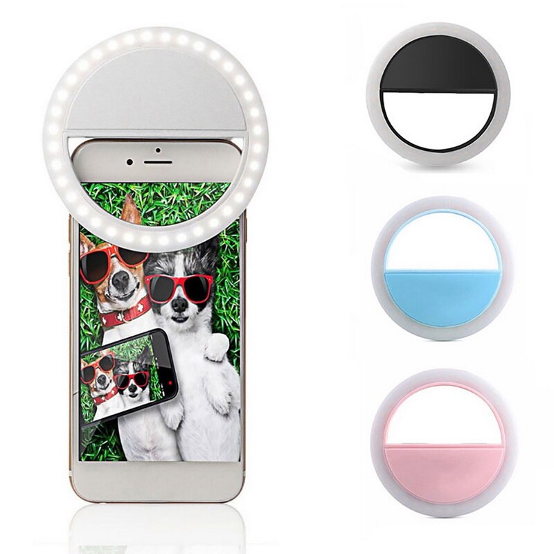 Selfie Ring Mobile Phone Clip Lens Light Lamp Litwod Led Bulbs Emergency Dry Battery For Photo Camera Well Smartphone Beauty