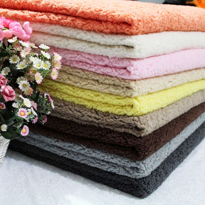 100 brede katoenen fluwelen pluche stof zachte warme poppenhuisdierkleding handschoenvoering verdikte lamswol stof doe-het-zelf naaien