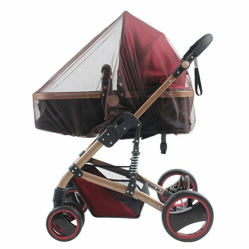 Zomer Kinderwagen Klamboe Wandelwagen Mosquito Insect Baby Shield Netto Veilig Zuigelingen Bescherming Mesh Wandelwagen Accessoires: coffee