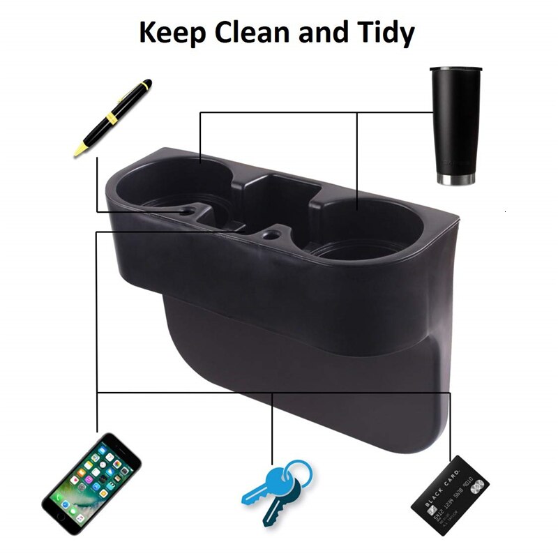 Car Cup Holder Drinks Holders Auto Interior Organizer Portable Multifunction Vehicle Seat Gap Cup Bottle Phone Drink Stand Boxes