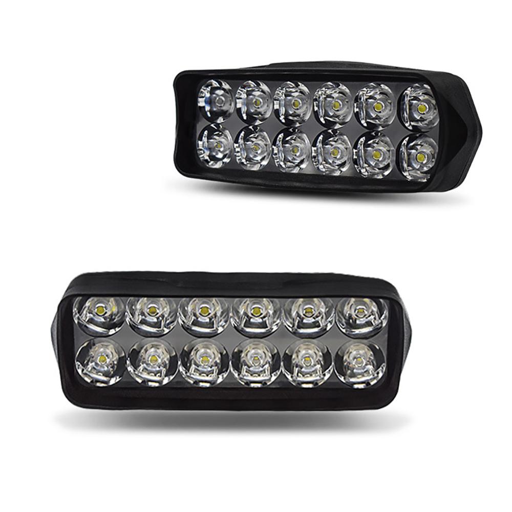 Motorcycle Headlights 18W 12LED LED Work Light Bar Headlight Driving Lamp Waterproof Moto Headlight Lamp Fog 7000K Spotlight