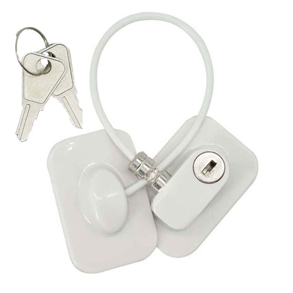 Multifunctionele Baby Ladeblokkering Plastic Kid Security Lock Voor Kabinet Koelkast Raam Closet Beschermende Peuter Protector: WHITE