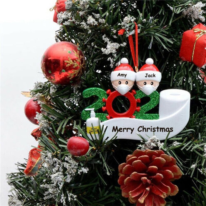 Mascarilla de muñeco de nieve colgante para árbol de Navidad, colgante DIY, nombre, palabras de bendición, adornos sueltos, decoración de muñeco de nieve de arcilla suave