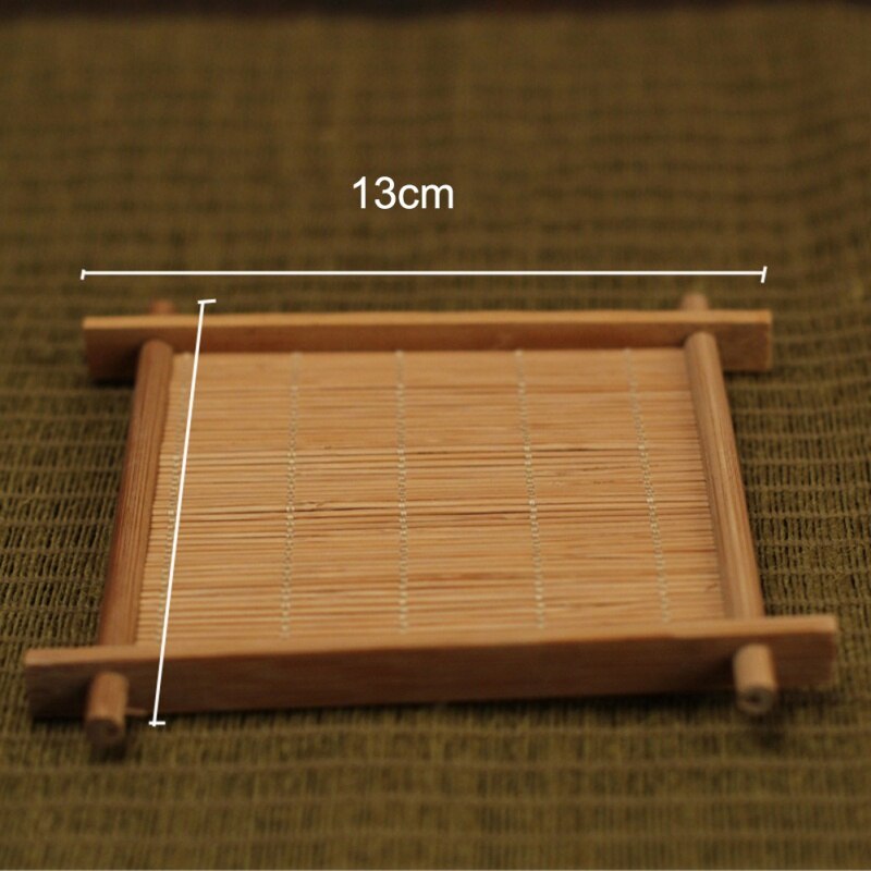 Japanese-style Tea Cup Pad Placemats Insulation Durable Manual Square Tea Pad Teapot Coaster Table Pad Holder Decor: B
