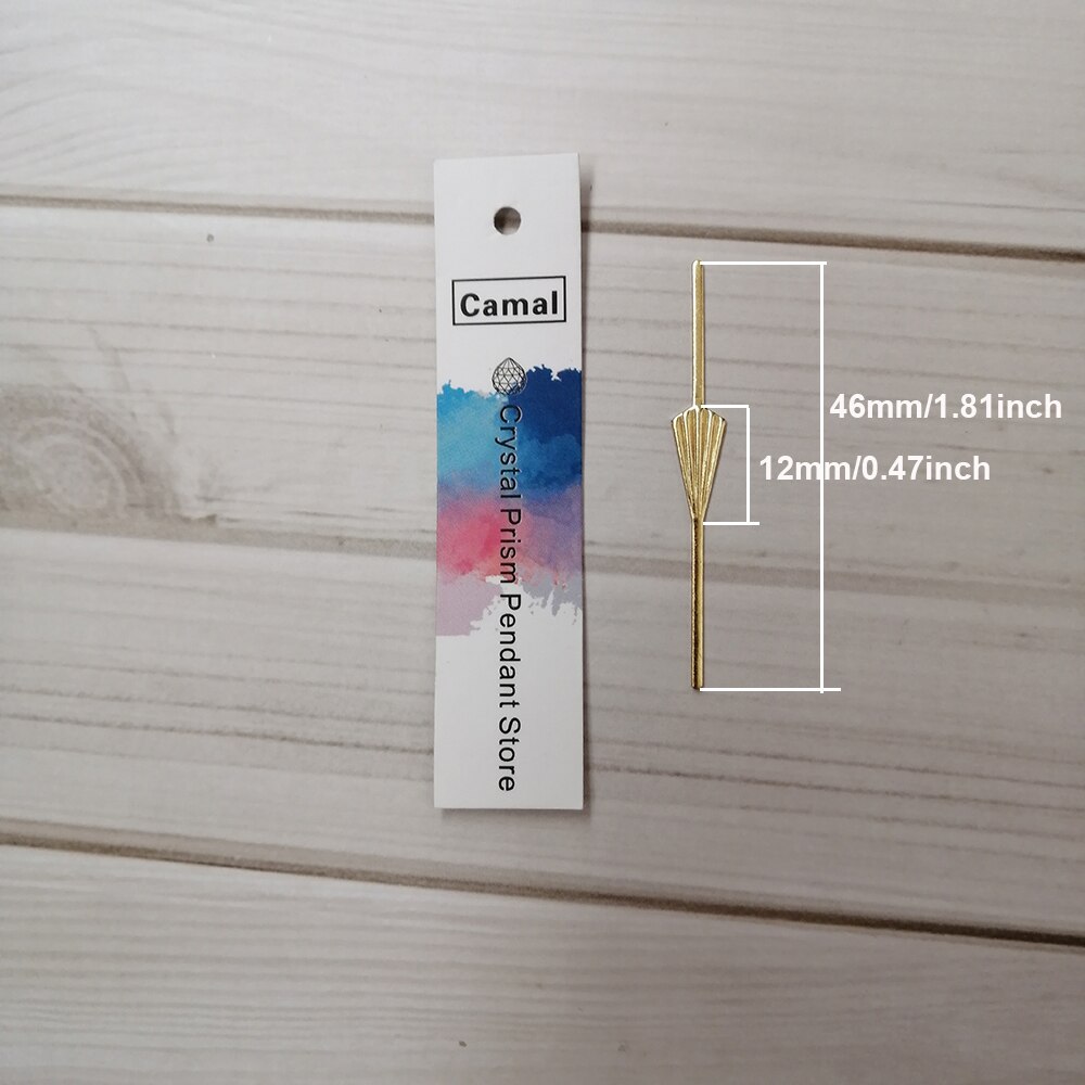 Camal 100 Pcs 46 Mm Goud Kleur Pijl Pin Metalen Connector Voor Crystal Prism Bead Kroonluchter Hanger Lamp Wedding Party deel