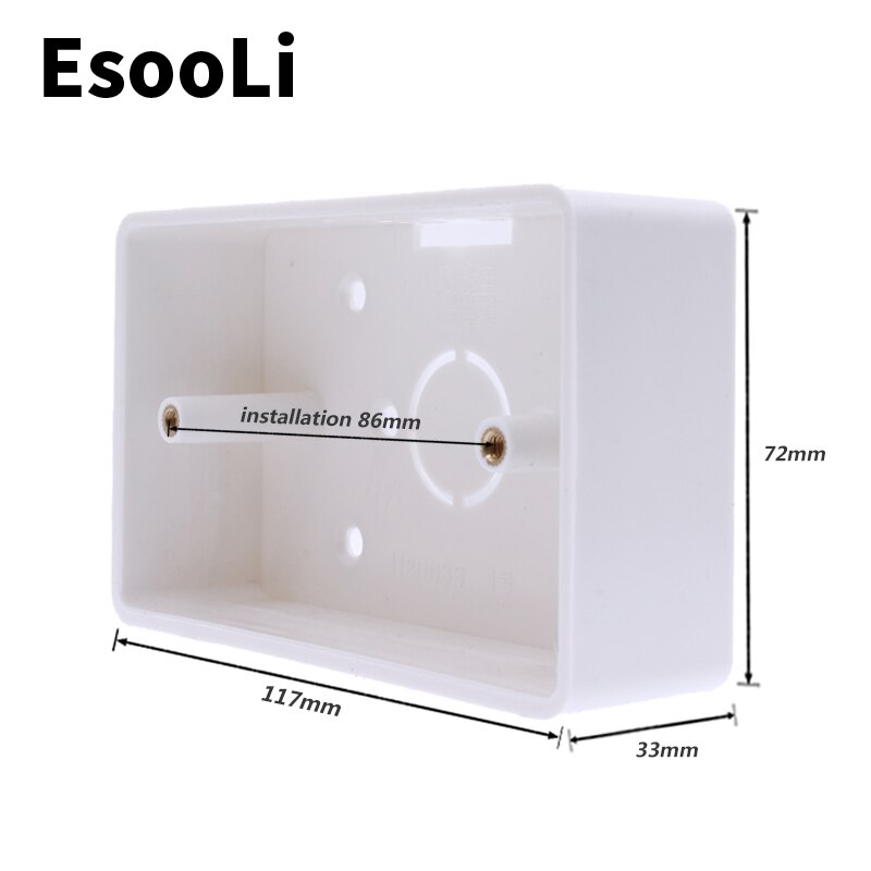 External Mounting Box 117mm*72mm*33mm for 118*72mm Touch Switch and USB Socket For Any Position of Wall Surface 5.0