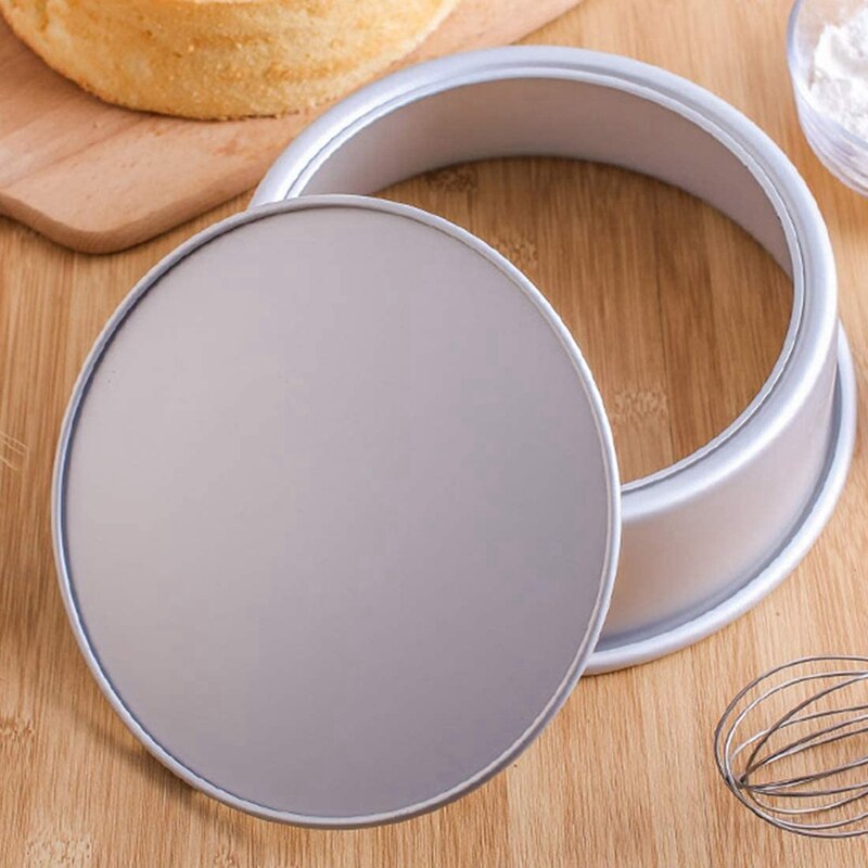 3 Pack 8-Inch Aluminum Round Cake Pan with Removable Bottom,Round Cake Mold Baking Supplies