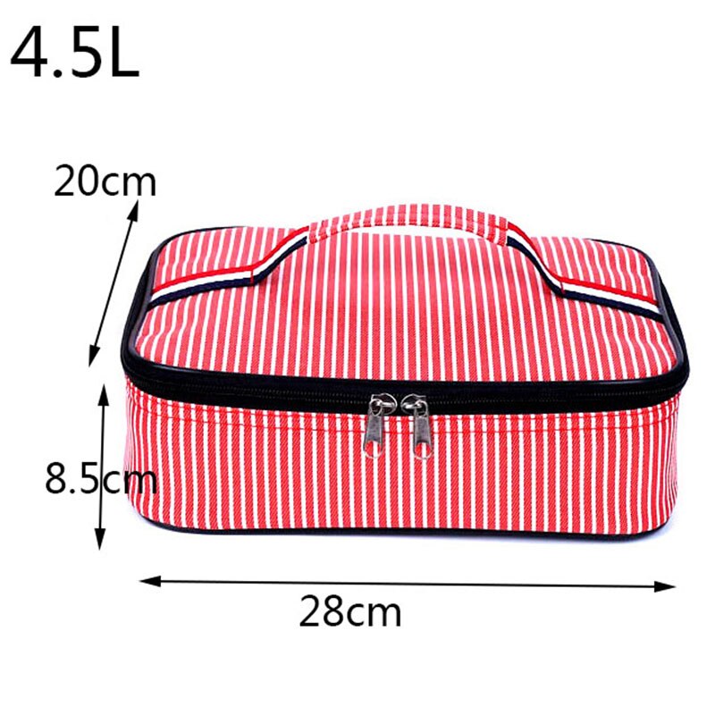 4.5L Cooler Lunch Bag Thermal Breakfast Box Portable Picnic Travel Cold Storage Bag Student Lunch Box Lunch Bag