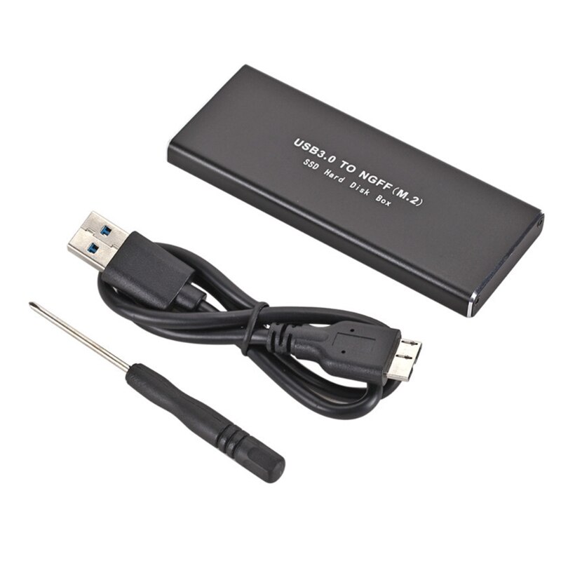 Aluminum SSD Enclosure USB3.0 to M.2NGFF Solid State Drive Hard Disk Adapter T84C