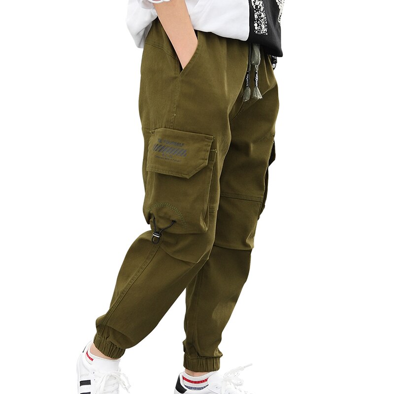 Grandi Ragazzi Dei Pantaloni di Sport Jogging Casual di Cotone Adolescente Pantaloni Della Tuta per I Bambini Del Ragazzo di Carico Del Bambino di Scuola Vestiti 8 9 10 12 anni