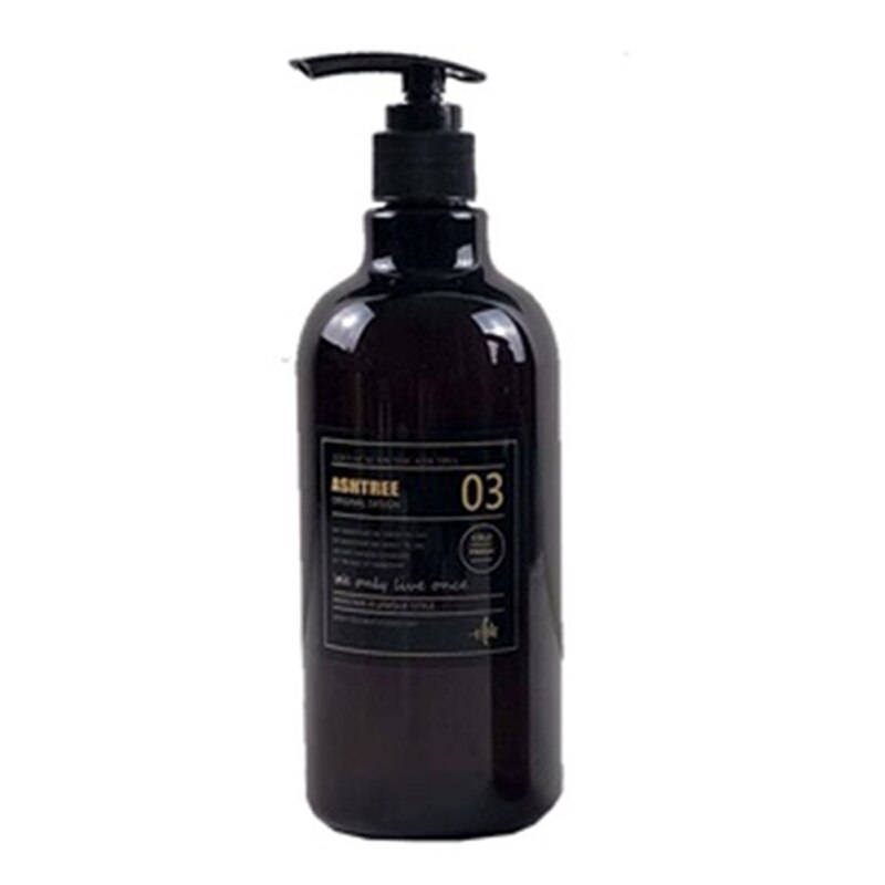 Nordisk brun påfyllningsbar flaska duschgel schampo pressflaska flytande tvål dispenser badrumslotion balsam 250/500ml: E 500ml