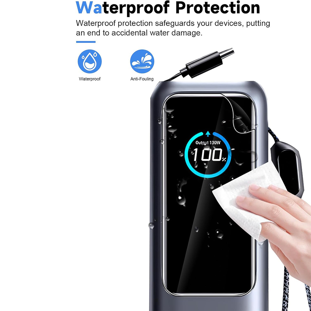 2-5 Stück für Anker Zolo 25000mAh 165W Energie Bank Tragbares Ladegerät Weiche Hydrogel-Folie Vollständiger Schutz Displayschutzfolie