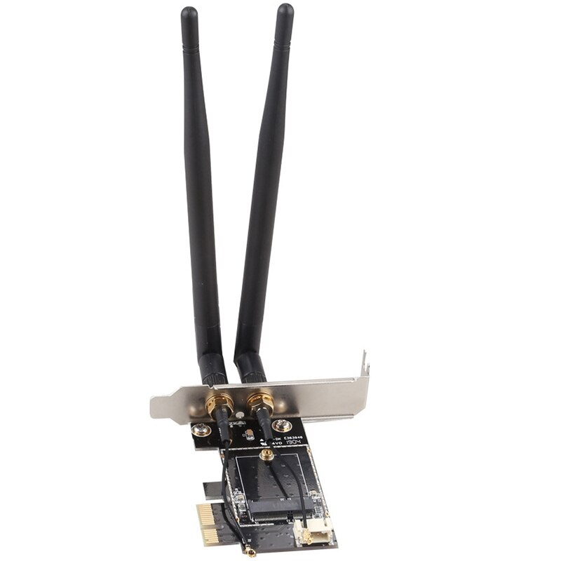 OPQ-PCI-E x1 para m.2 ngff e-key wifi adaptador de rede sem fio placa conversor com bluetooth para desktop pc