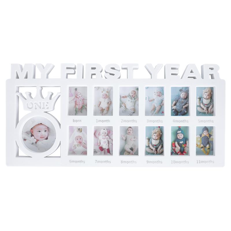 Large My First Year Picture Frame 12 Month Baby Milestone Picture Frame