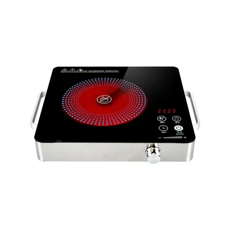 Elektrische Magnetische Waterdichte Inductiekookplaat Oven Hete Pot Kachel Met Timer Keramische Verwarmingsoven Kookplaat Plaat 2200W Eu