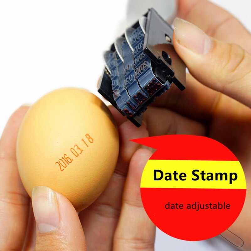 Bærbare datostempler til egg supermarked butikk skole bank kontor produksjon dato nummer stempel pute