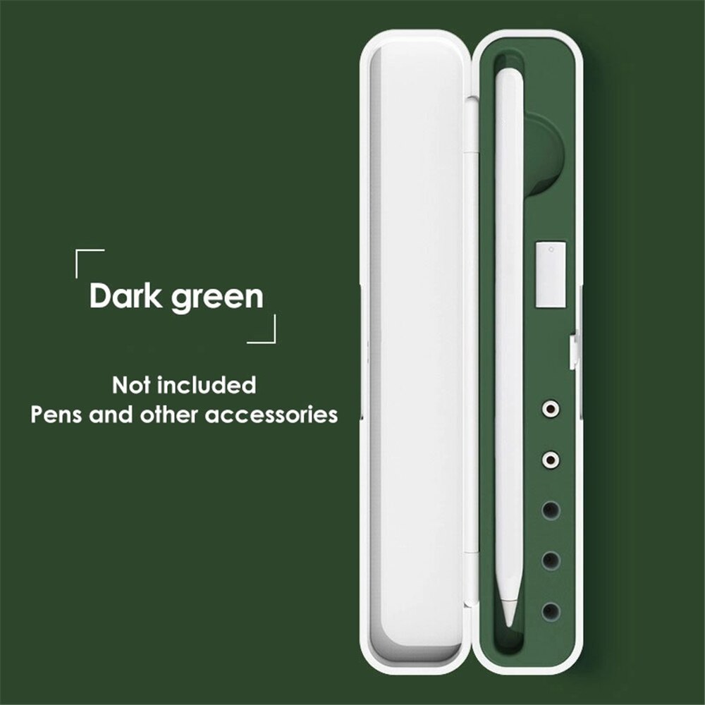 Draagbare Opbergdoos Voor Apple Potlood Geschikt Voor Ipad Tablet Touch Pen Stylus Beschermhoes Anti-Verloren: green