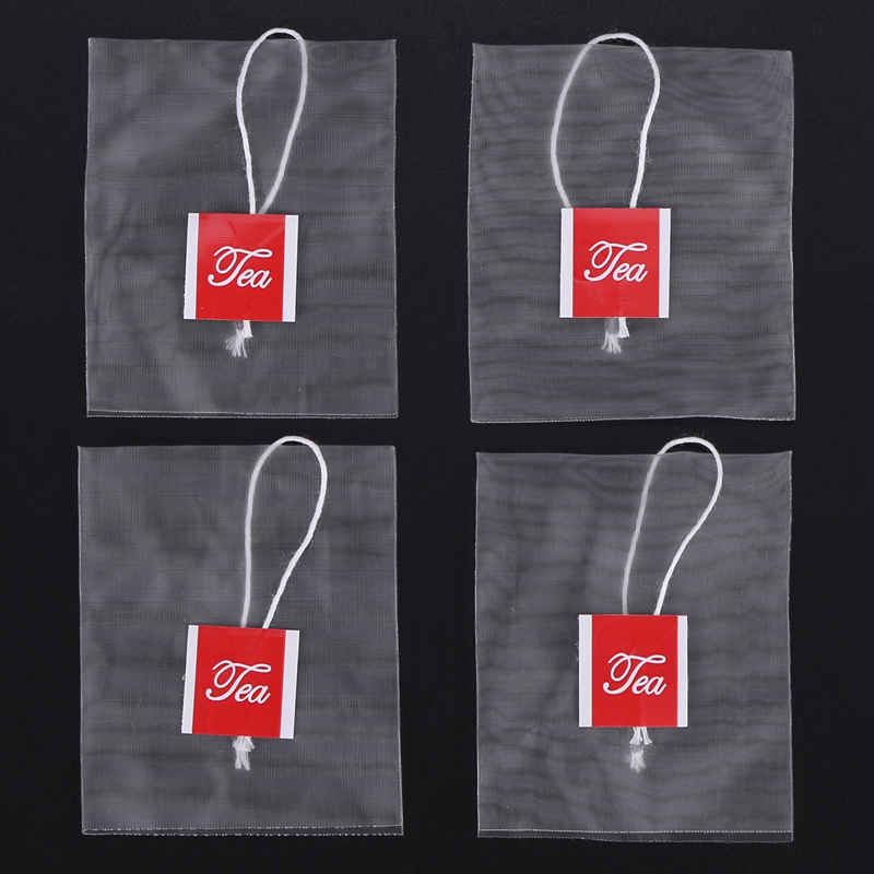 Sachet de thé pyramide 1000 pièces, 5,5X7Cm, sachet de thé filtre en Nylon, étiquette à chaîne unique, sachet de thé vide Transparent