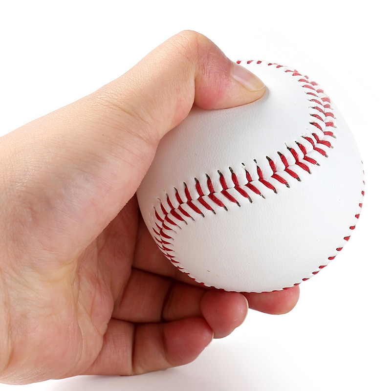 One Piece 9" Handmade Baseballs Rubber Inner Soft Baseball Balls Softball Training Exercise Baseball Fits For Alloy Baseball Bat