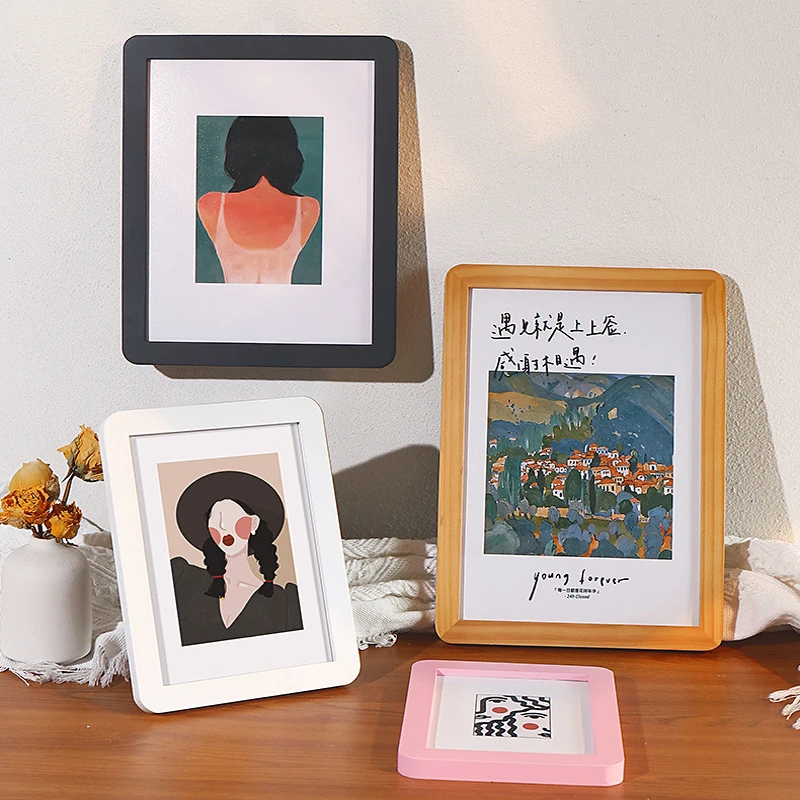 Moldura de madeira colorida, molduras para fotos de casamento, moldura criativa para decoração de mesa de fotos e acessórios
