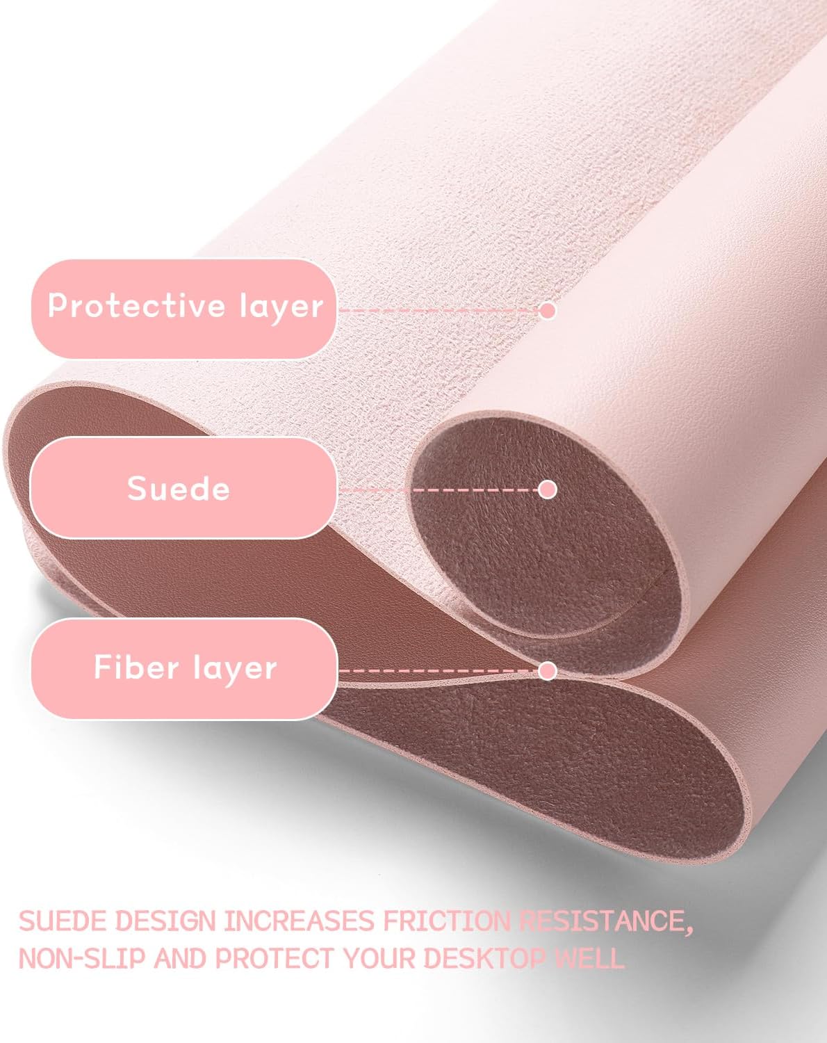 XXL Office Desk Pad Mat PVC Leather Waterproof Mouse Pad Desktop Keyboard Desk Pad Ultra Thin Large Desk Blotter: 26x21 cm  / Gold