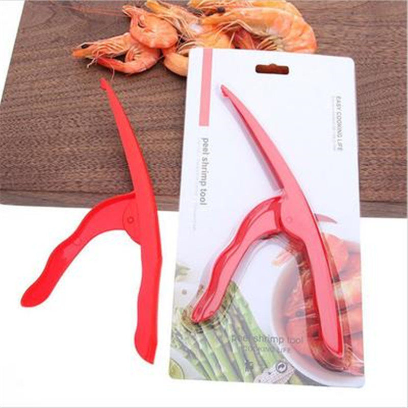 Éplucheur de crevettes, éplucheur de crevettes, outils de fruits de mer, écrevisse éplucheur de crevettes, Gadgets de cuisine créatifs, rouge