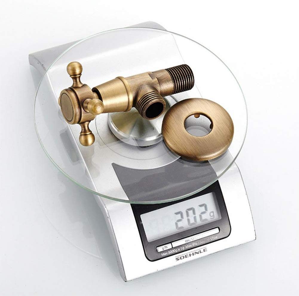 European Style Bathroom Water Valve Bathroom Hardware Brass Retro Color Antique Triangle Valve Eight-shaped Valve Tap Parts