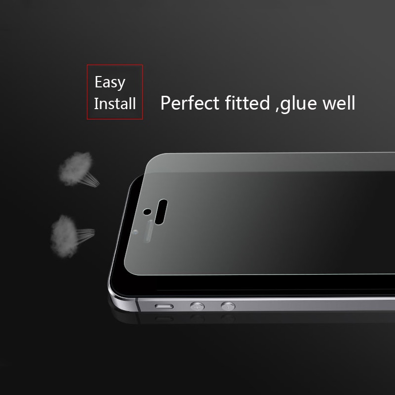 Cristal mate esmerilado RONICAN para iphone SE vidrio templado dureza 9h iphone 6 7 vidrio protector a prueba de explosiones para iphone 5s 4
