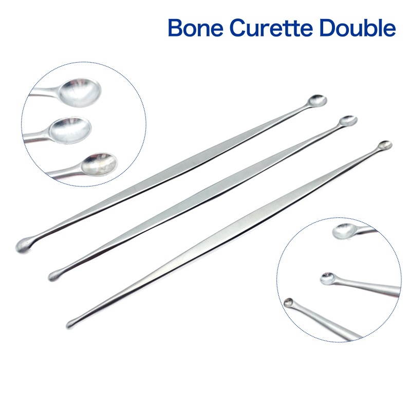 Orthopedische Staal Volkman Bone Curette Double End Ovale Ronde Bone Curette Veterinaire Orthopedie Instrumenten