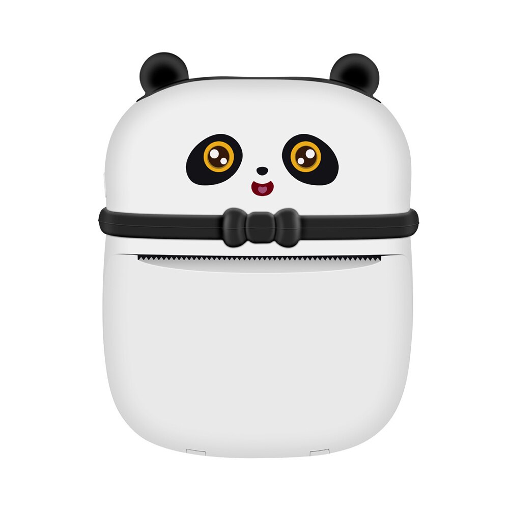 Kids Mini Pocket Printer Portable Thermal Printer BT Cute Appearance Printer w/ Printing Paper for Note Photo Document Printing: Black