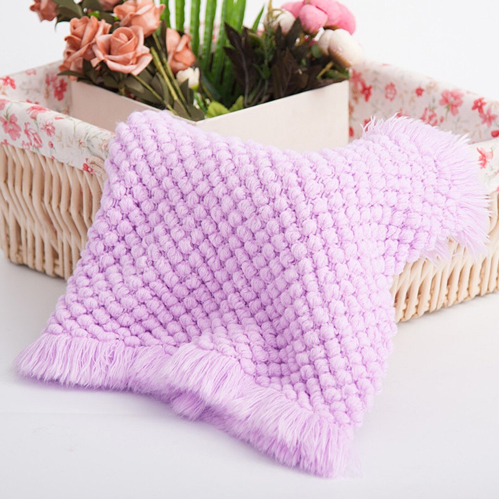 Manta para bebé SAGACE, de piña bonito, manta para fotos atrezos para fotografía de bebés, manta suave para niña recién nacida, manta para bebé: Purple