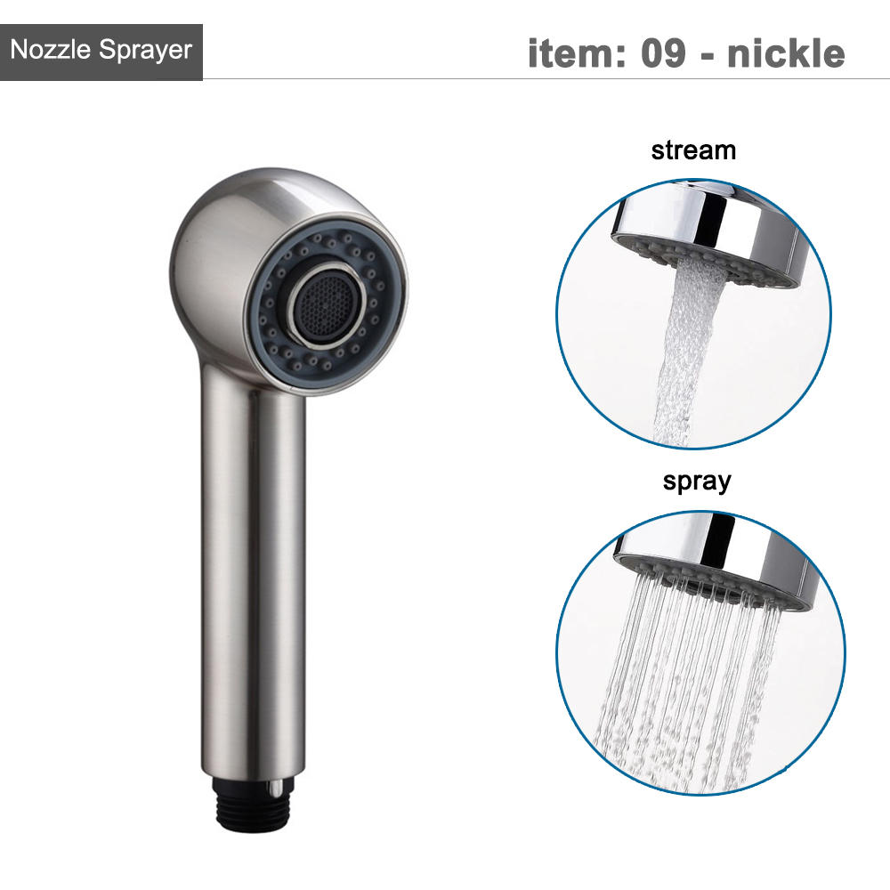 G1/2 Classic Kitchen Faucet Spray Shower Head Pull Out Spray Shower Nozzle Bathroom Sink Tap Mixer Replacement Accessory Spout: WHITE