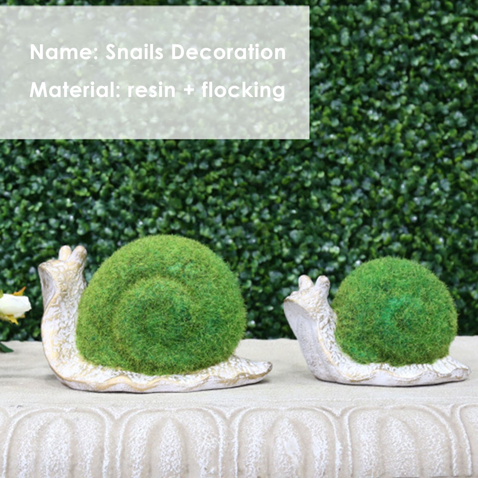 Rural Decoration Snails Resin Garden Courtyard Landscaping Simulated Animal Artificial Snail Carving Garden Decorations Rustic