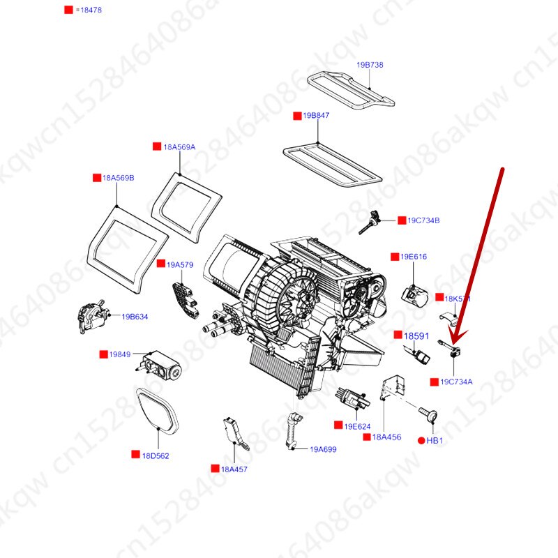Sensor de temperatura 2007Fo rd para cus2015 interior aire acondicionado evaporador sensor de temperatura del evaporador del sensor de temperatura