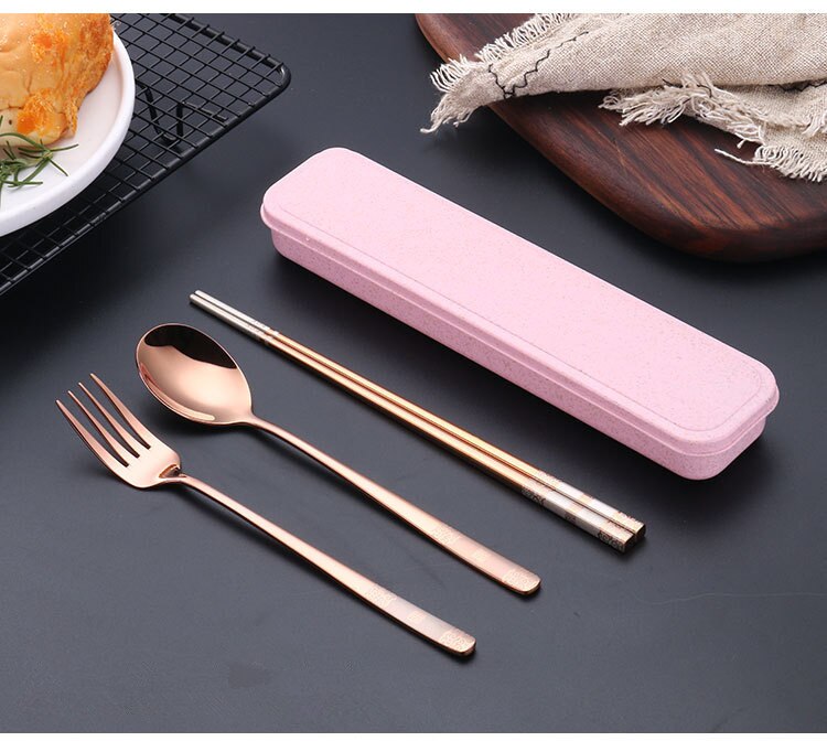 3pcs/set 304 Stainless Steel Flatware Set Spoon Fo... – Grandado