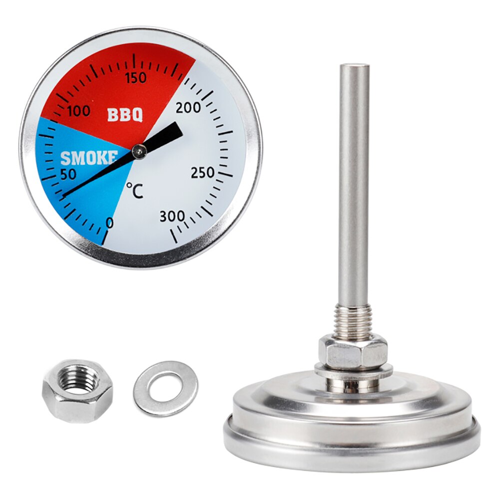 Termómetro de acero inoxidable de 0 a 300 grados centígrados, parrila ahumadora para barbacoa, termómetro de temperatura, utensilios de cocina para horno, termómetro