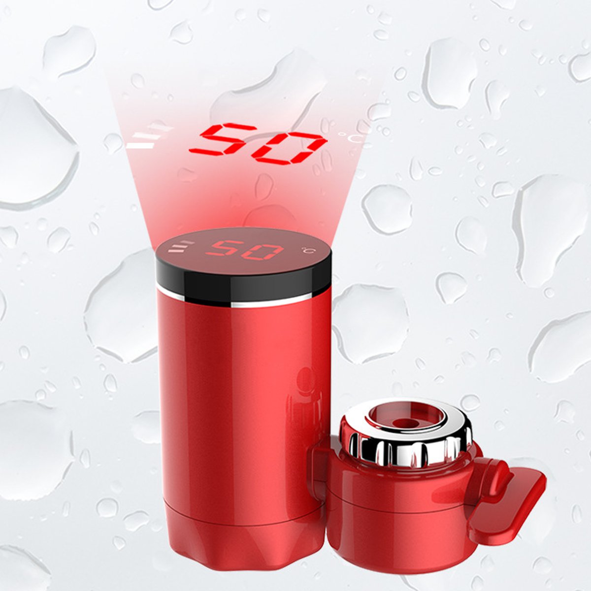 3000W Instant Kitchen Faucet Temperature Display Electric Water Cold Heating Faucet 220V Tankless Instantaneous Water Heater