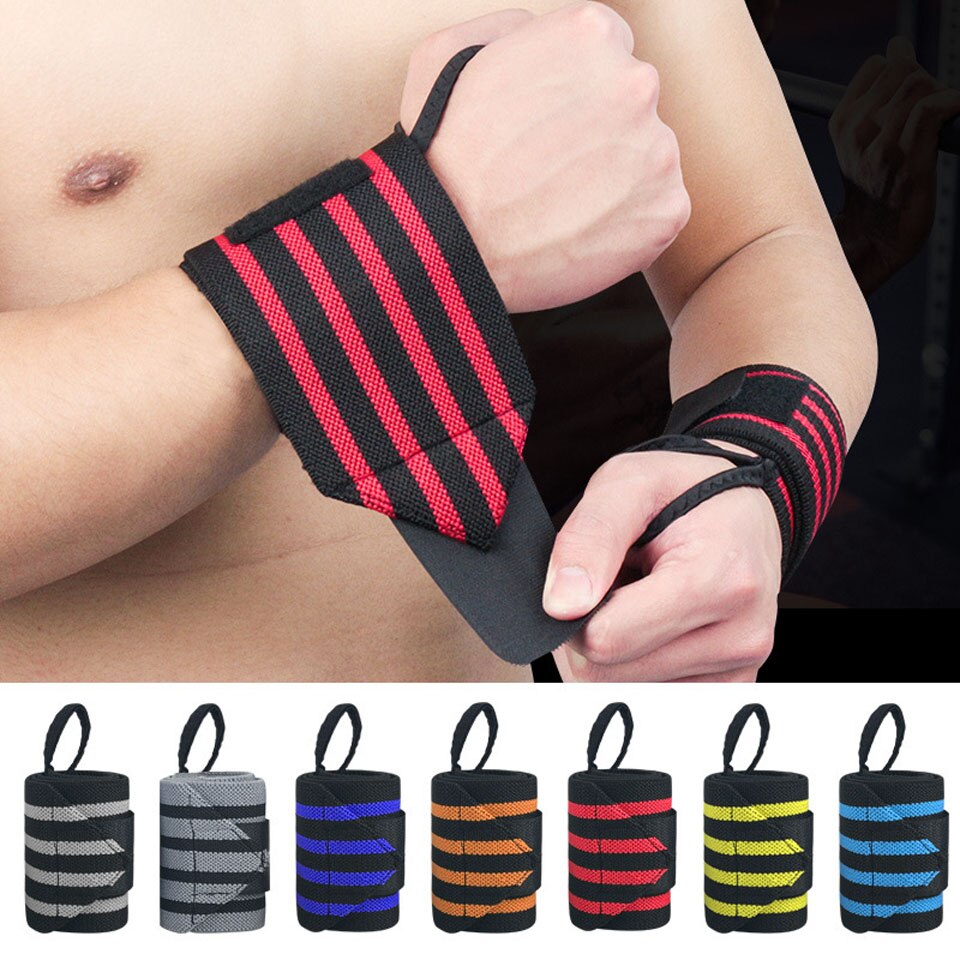 1Pcs Colorful Wrist Band Adjustable Wristband Brace Wrap Bandage Gym Strap Wrist Support Band For Weight Lifting