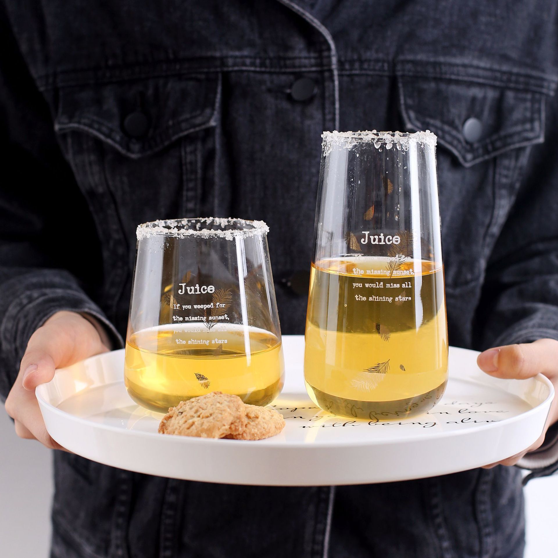 Soffe 300ml Transparent Coffee Mug Simple Milk Juice Glass Cup Heat-resistant Tea Drinkware Cups