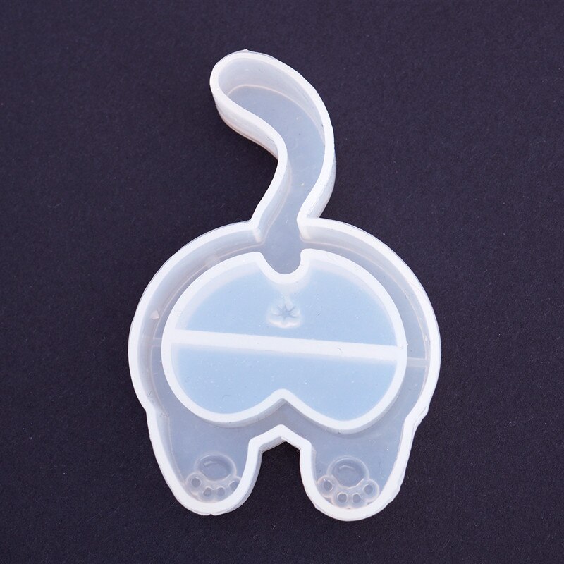 Kawaii Resin Shaker Making Craft Shaker Molds Quicksand Animal butt cat fox panda Epoxy Resin Molds Silicone Mold Pendant Tools