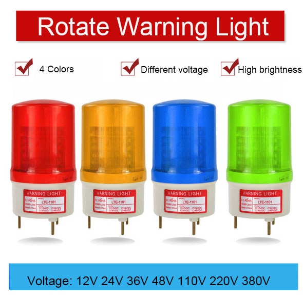 Rotating Warning Light LED Alarm Light Acousto-optic Alarm Box Flashing Light Traffic Light Solar Waring Light Colorful Light
