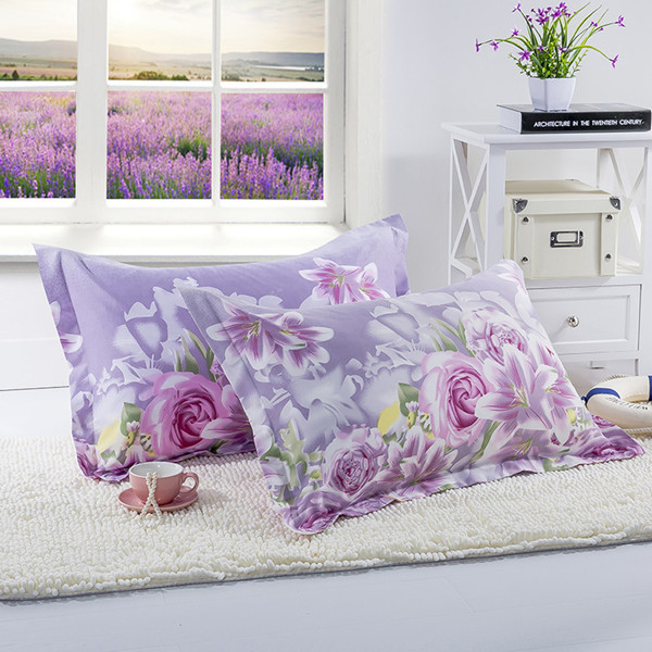 Housse de protection pour chambre à coucher | 1 pièce, 48cm * 74cm, tissu Floral de beauté, 100% Polyester, pour parure de chambre à coucher, 8, 50: 6