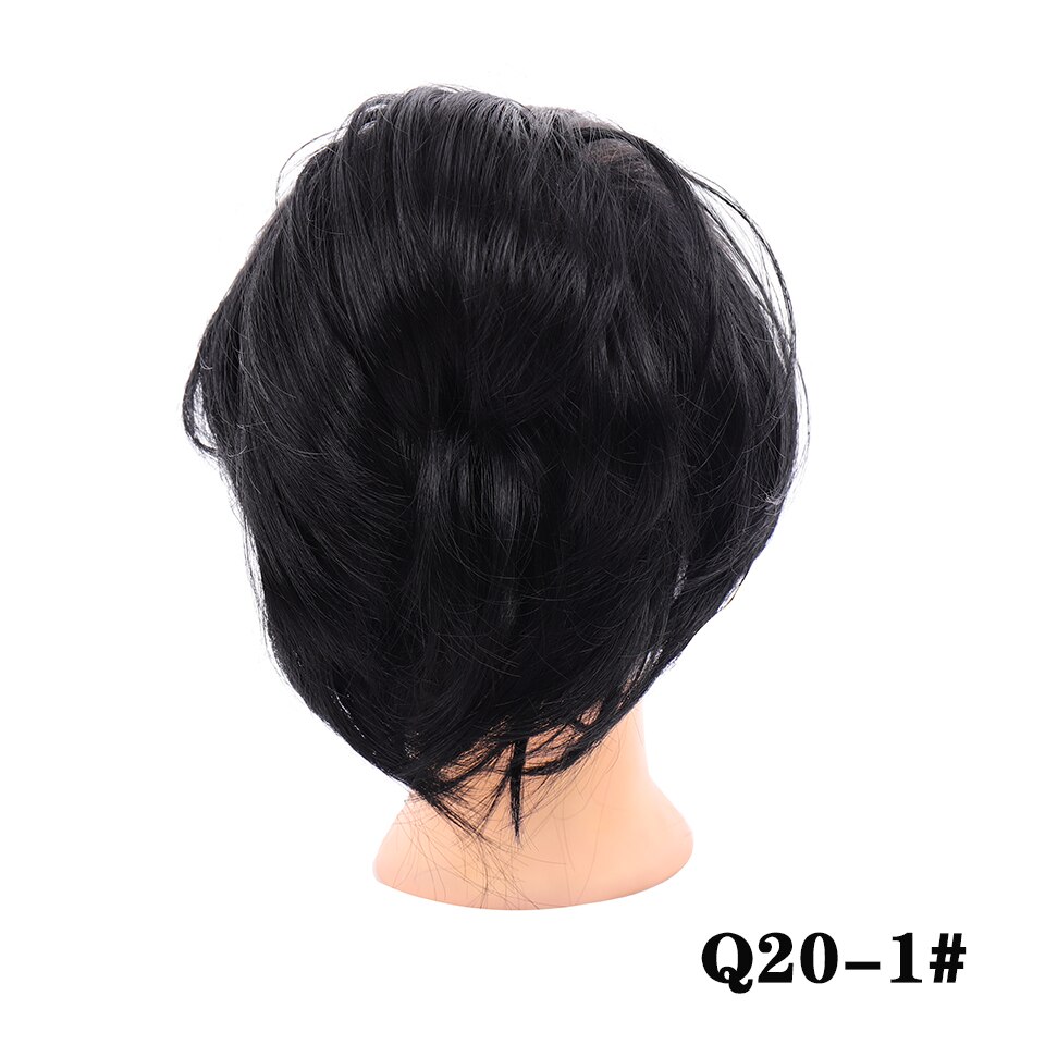Lupu Grijs Bruin Bed Steil Haar Extensions Pad Elastische Haar Touw Rubber Band Chignon Donut Haar Broodje: T1B/613