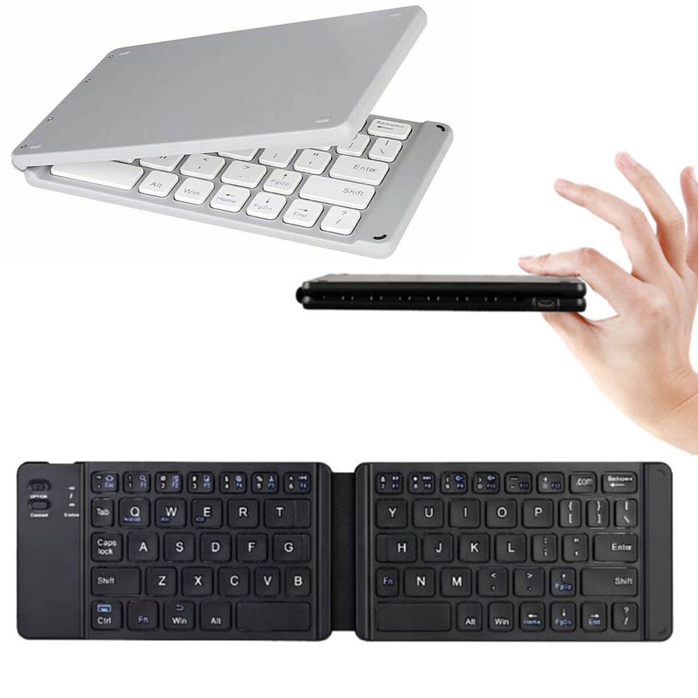 Teclado plegable inalámbrico con Bluetooth, teclado ligero y práctico de 67 teclas, para IOS, Android, Windows, ipad, tableta, teléfono y iPhone